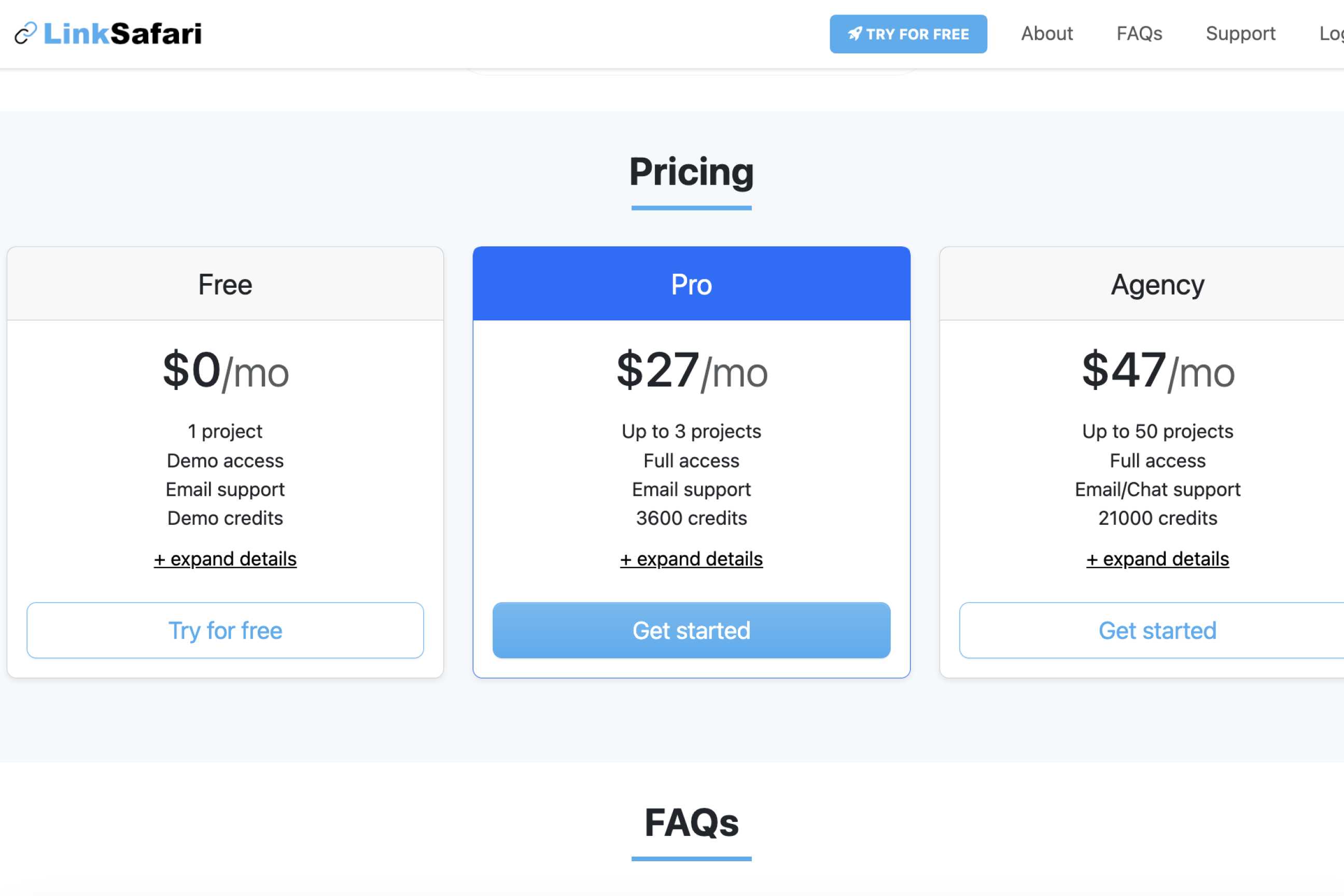 linksafari-pricing-with-three-plans