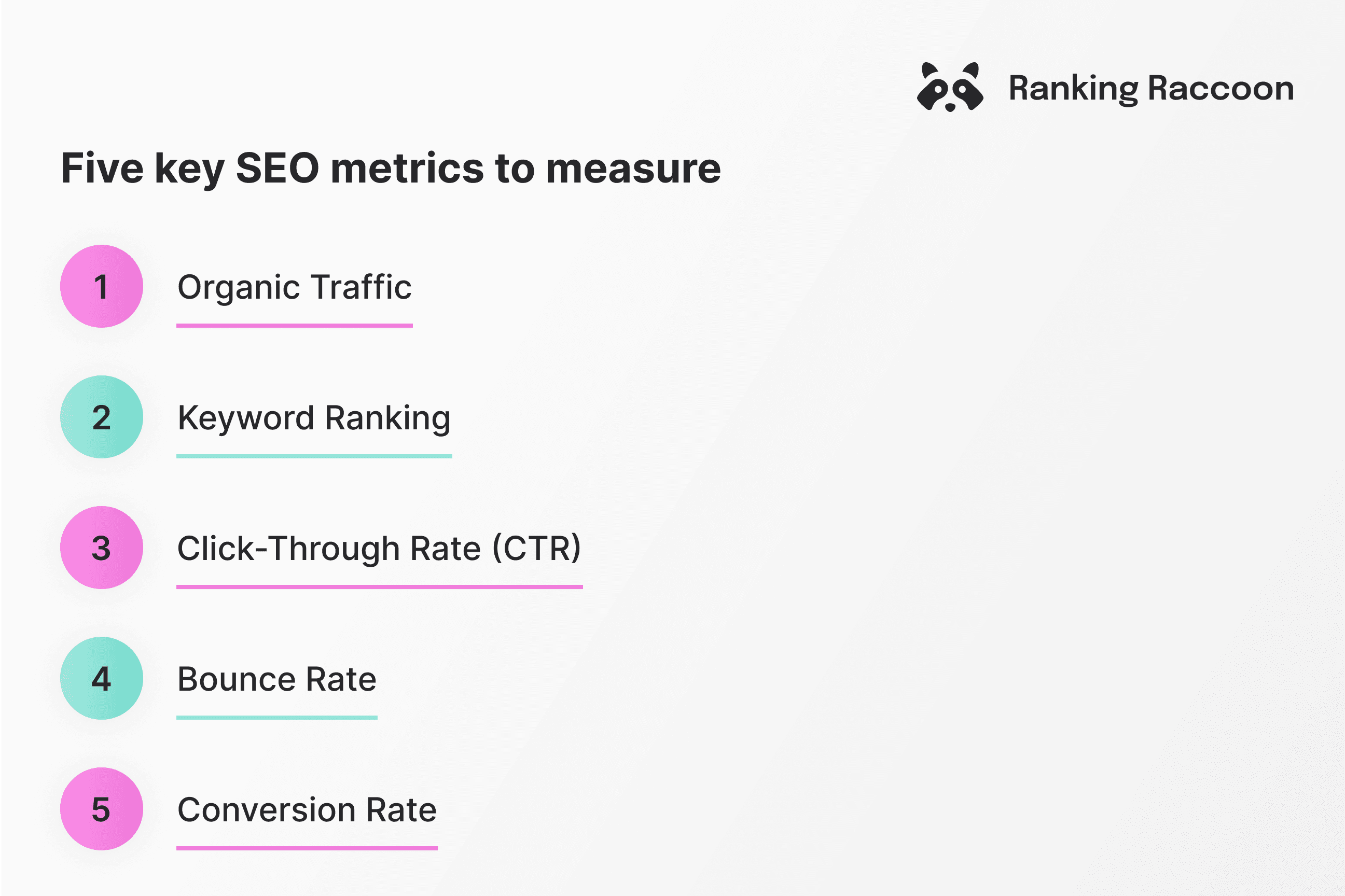 list-with-five-main-seo-metrics