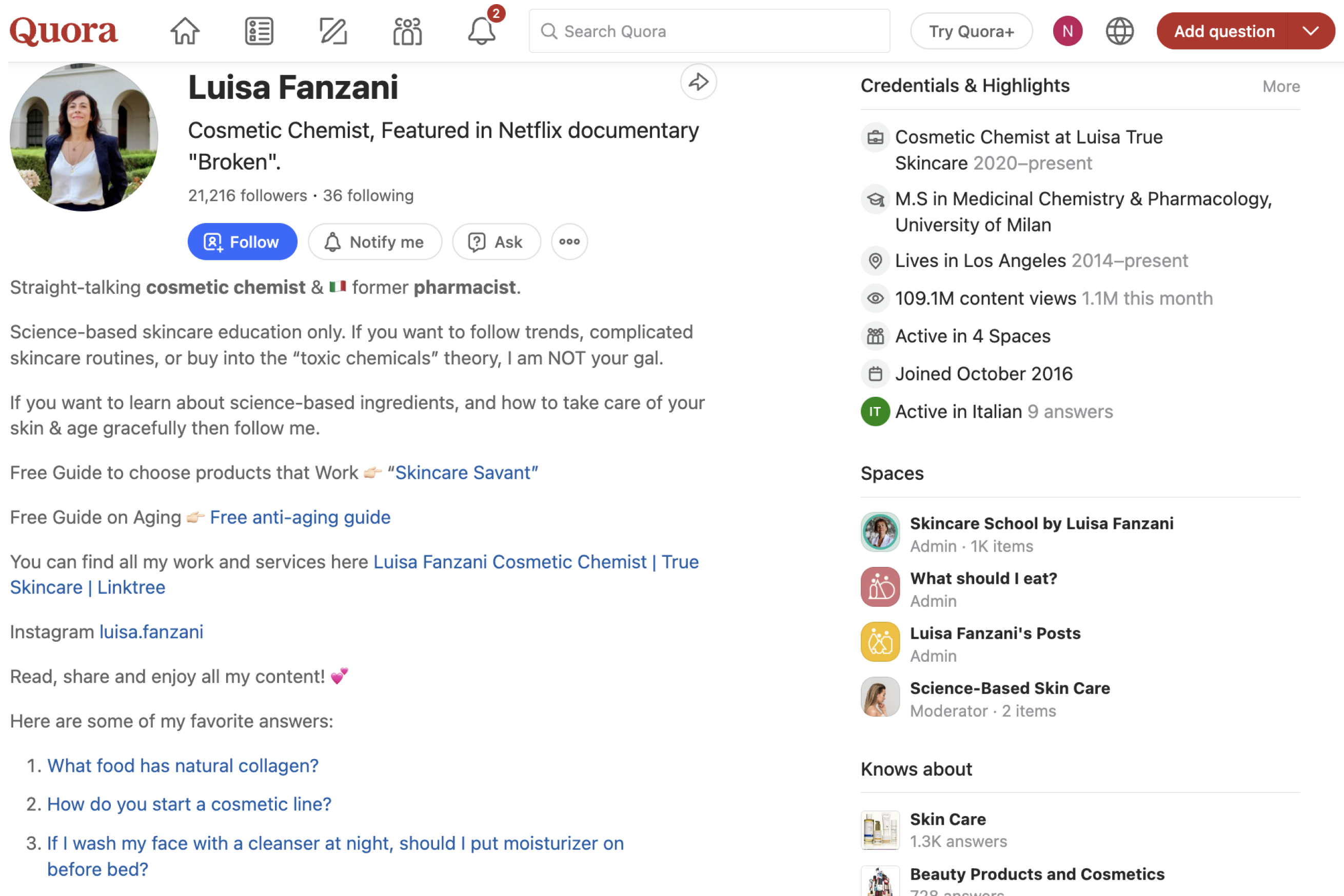 luisa-fanzano-quora-profile