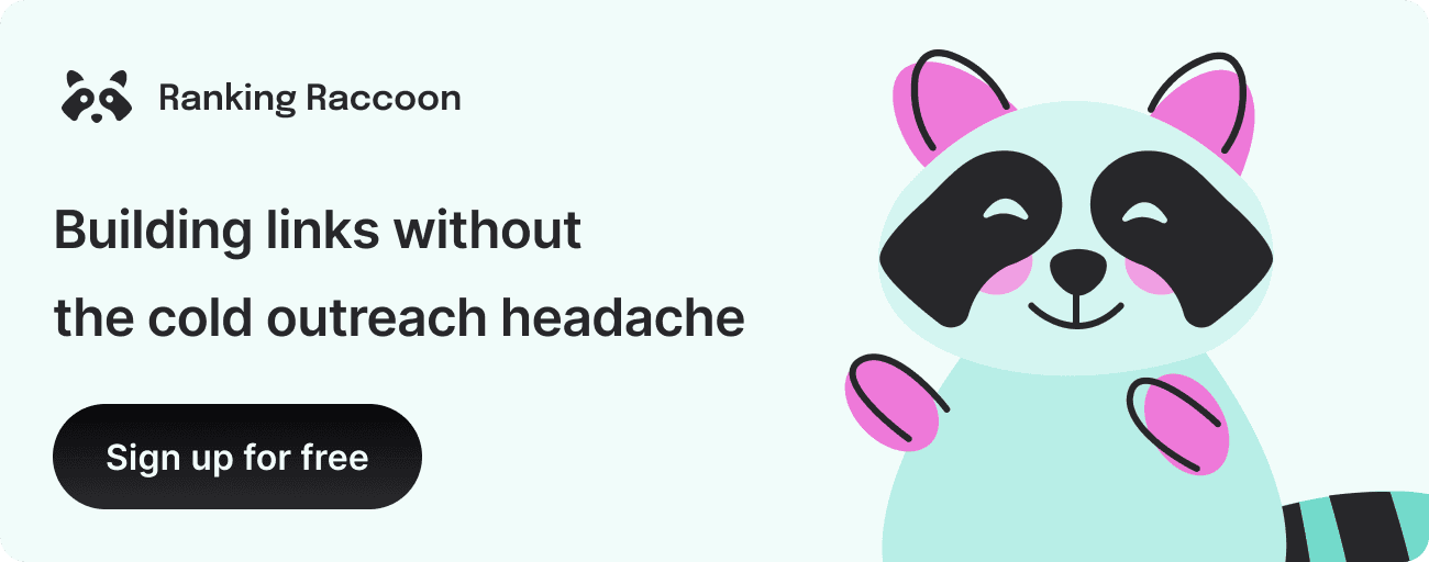 ranking raccoon promotional banner