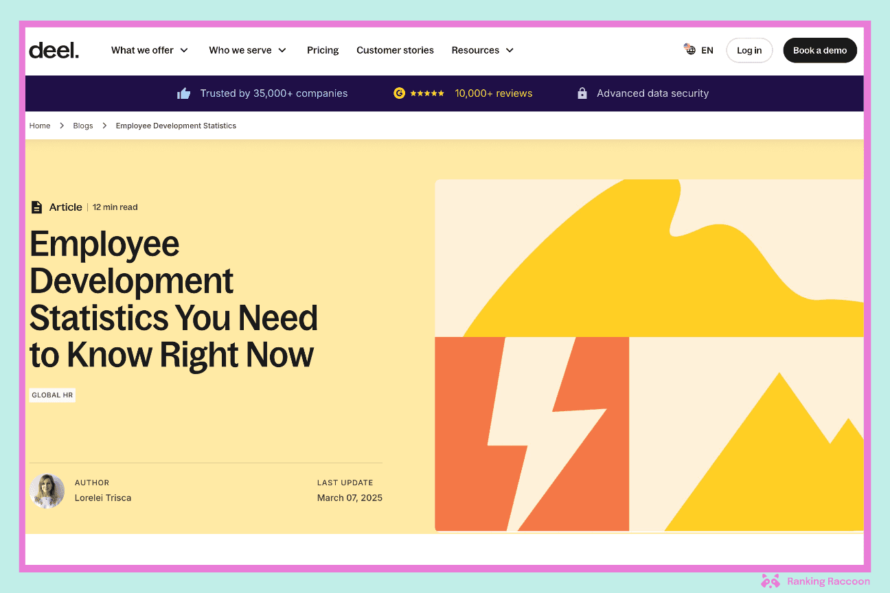 Deel article screenshot