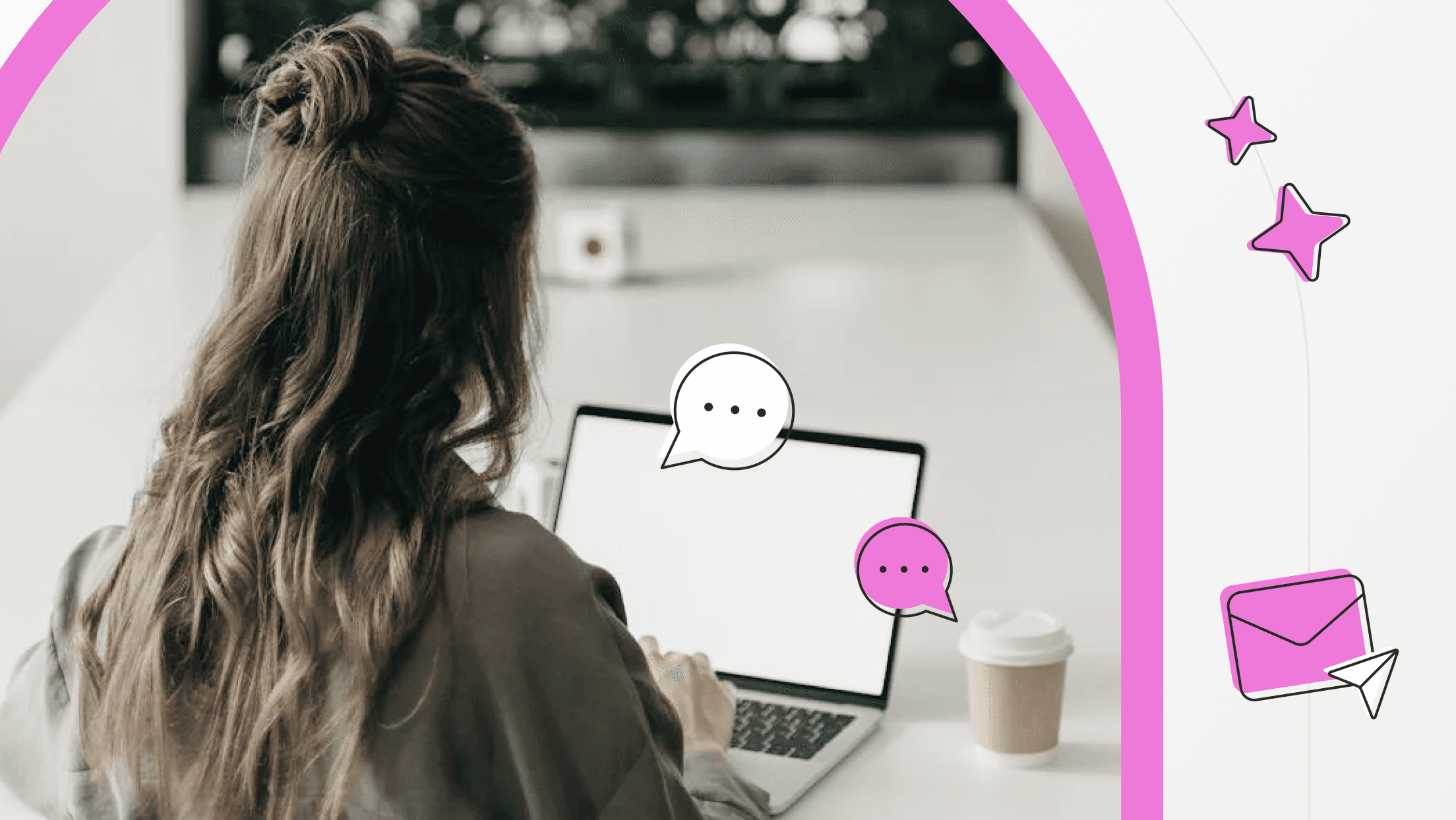 girl-messaging-on-laptop